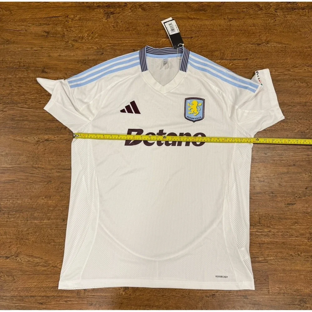 Adidas Aston Villa White 24/25 Soccer Futbol Football Away Jersey Shirt Men's XL
